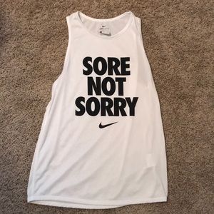 White Nike dri-fit tank top
